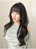 トレンドヘア×ダークグレージュトリートメント前髪カット