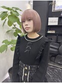 韓国風《ピンクベージュ》ハイトーン/ケアブリーチ/ダブルカラー