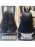 【箕面豊中池田】髪質改善縮毛矯正ビフォーアフター