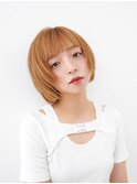 【La fith】切りっぱなしボブ×レイヤーカット×ケアブリーチ