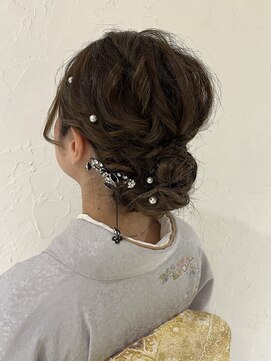 バサラ 大阪梅田店(VASARA) 着物　訪問着　ヘアセット　まとめ髪　ゆるふわ　礼装　参列