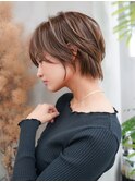 【GEEKS渋谷】ショートウルフ/春カラー/くすみベージュ/20代30代
