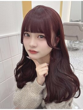 リルミー ミュエナ 大須 矢場町(Lilme myuena) 重めぱっつん前髪　×  カシスピンク　＊Lilme＊