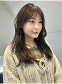 レイヤー/顔まわりレイヤー/オリーブベージュ/フェイスレイヤー