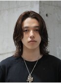 渋谷メンズロングメンズミディアム緩めスパイラルパーマ