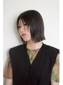 シースルー／切りっぱなしボブ／モードクール
