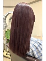 ヘアーズファイン(hair's fine)&nbsp;ブリーチなし見えピンクブラウン×ミディアム◎艶髪