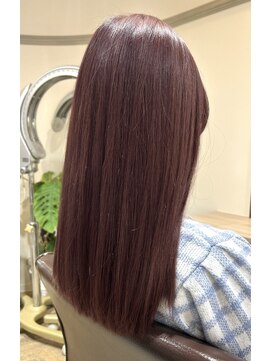 ヘアーズファイン(hair's fine) ブリーチなし見えピンクブラウン×ミディアム◎艶髪