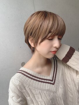 ミニボブレイヤー/レイヤーカット/グレーブラウン/顔周り/仙台