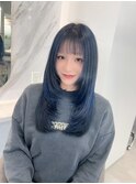【Lapis新宿】レイヤーカット×ネイビーブルー