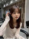 大人ガーリーダークアッシュ似合わせカットメディアムレイヤー