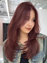 ヨロ 小岩(YOLO) ケアブリーチボルドー海外レイヤーカットイルミナカラー