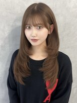 イミュ(IMMU) ブリーチなし透明感カラー/レイヤーカット/似合わせ顔周りカット
