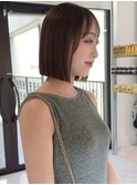 縮毛矯正でサラ艶ストレートなタッセルボブ
