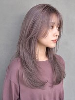 トリニティ(trinity) ブリーチ ダブルカラー ココアブラウン ベージュ レイヤーカット