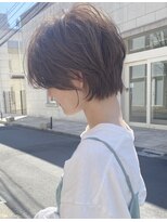 大人可愛い前髪長めショートボブアッシュブラウンスリーク黒髪