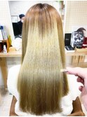 ブリーチ毛の方をジュエリーシステム×LULUTr×縮毛矯正で艶髪♪