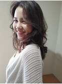 丸みレイヤー×グレージュハイライト