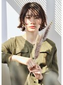 【juno】顔まわりレイヤーボブのおしゃれパーマスタイル♪