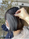 シルバーインナー × 丸ボブ