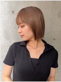 【春日美月】縮毛矯正×切りっぱなしボブ