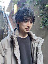 ジェノ(JENO by apish) 波巻きベースの束感ウルフメンズパーマ!