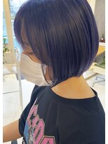 ラボヌールヘアー 札幌店(La Bonheur hair etoile) 【熊澤】ブルーブラックカラー