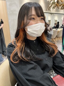 ロンドプロフィール 浦和(Lond profil) インナーカラー/オレンジ/ブリーチ