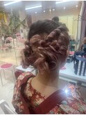 お祭りヘアアレンジ
