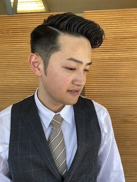 タカギ(TAKAGI) スーツ似合うビジネススタイルサイドパートアッシュブラック