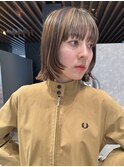 外ハネボブ 顔周りレイヤー マッシュボブ ワイドバング 表参道