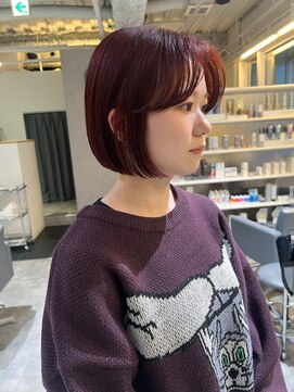 カフ(CAF) CAF松本/ボブ/センター分け/暖色系カラー/大阪美容室