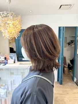 イト リトルヘアガーデン(ito. little hair garden) 外ハネクビレボブ×ベージュ