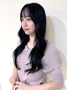 クレビアテン(CreBiA ten_) 艶感ブルーブラック　韓国ヘア　韓国レイヤー