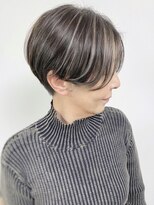 モリオフロムロンドン 原宿本店(morio from London) 【morio原宿】大人　刈り上げハンサムショート ハイライトカラー
