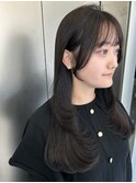 黒髪/ボブルフ/小顔/おくれ毛/レイヤーカット/ロングレイヤー