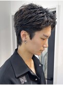 三重桑名ニュアンスパーマフェザーパーマ緩めスパイキーショート
