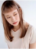 イメチェン/ホワイトブロンド/外ハネボブ/ワイドバング/表参道