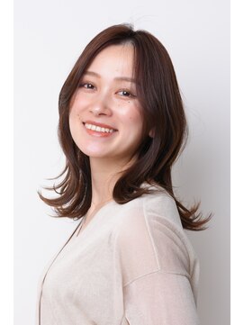 シェノン 赤羽店(CHAINON) 秋冬人気！大人のくびれ外ハネミディアム艶カラーココアブラウン