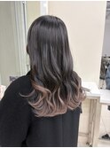 ブリーチインナーバレイヤージュグラデーションカラー夕貴