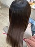 premium髪質改善ストレート+カット+リタッチカラー(白髪染めも◎)