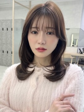 三鷹吉祥寺ロングレイヤーワインレッドココアブラウンボルドー