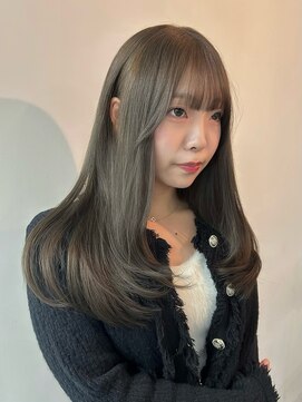 カシェル(cashel) グレーベージュ/ライトニングダブルカラー/レイヤー