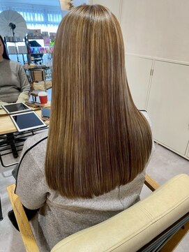 クオーレ(CUORE) 白髪ぼかしハイライトデザインカラー【深井】