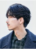 名古屋栄センターパートフェザーパーマ毛流れツーブロック緩め