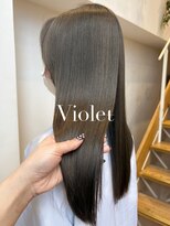 バイオレット 表参道店(Violet) ブリーチなしダブルカラー赤みなしオリーブグレージュID-8