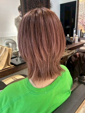ヘアリゾート粋 ティガ 池袋店(tiga) ミディアムレイヤー/ライトブラウンベージュ/髪質改善