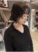 似合わせ　ステップカットボブパーマ×グレーブラック◎