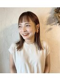 オン眉切りっぱなしロング