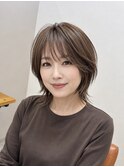 【PALIO桑田】落ち着いたレイヤーボブで顔まわり補正カット